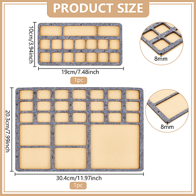 2Pcs 2 Styles Felt Bead Design Boards AJEW-BC0007-97-1