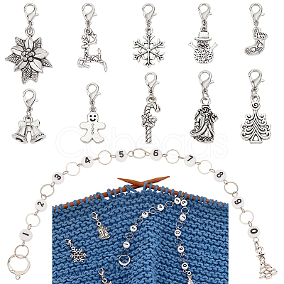 DIY Christmas Knitting Tool Sets HJEW-BC00022-1