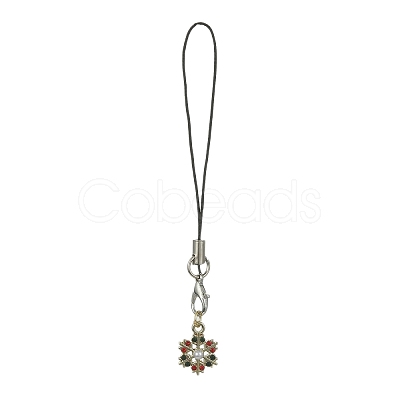 Alloy Enamel Mobile Straps HJEW-JM01474-1