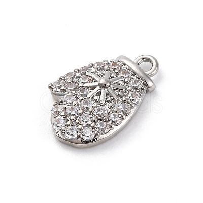 Christmas Series Brass Micro Pave Cubic Zirconia Pendants KK-Q010-01P-03A-1