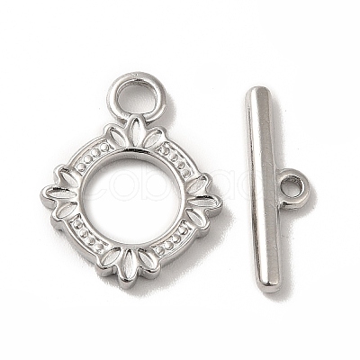 Non-Tarnish 304 Stainless Steel Toggle Clasps STAS-H212-17P-1