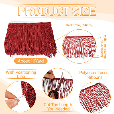 Polyester Tassel Ribbons OCOR-TAC0018-02C-1
