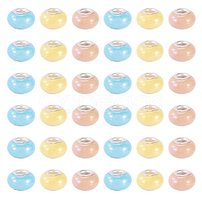 150Pcs Opaque Resin European Beads RESI-TA0004-61B-1