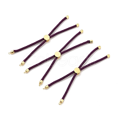 Half Finished Twisted Milan Rope Slider Bracelets FIND-G032-01G-25-1