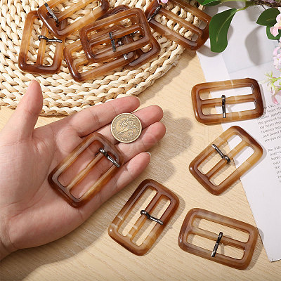 30Pcs Resin Rectangle Buckles FIND-CA0011-64-1