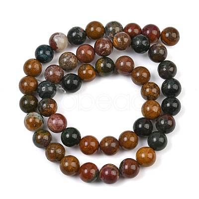 Natural New Ocean Jasper Bead Strands G-G954-01-8mm-1