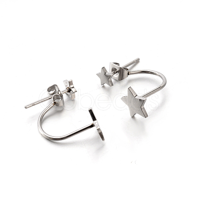 Tarnish Resistant 304 Stainless Steel Ear Studs EJEW-P045-14P-1