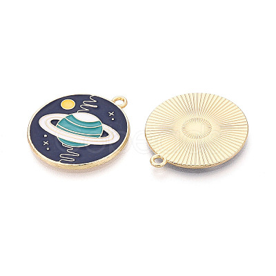 Rack Plating Alloy Enamel Pendants ENAM-S126-069-NR-1