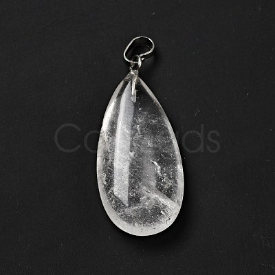 Natural Quartz Crystal Pendants G-P474-01P-15-1