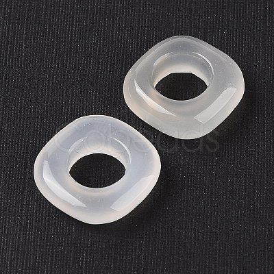 Natural White Chalcedony Linking Rings G-F773-04-1