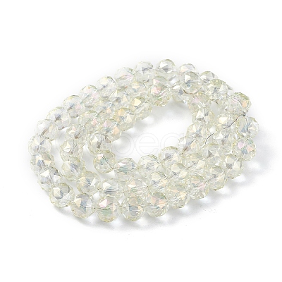 Transparent Electroplate Glass Beads Strands EGLA-F154-FR03-1