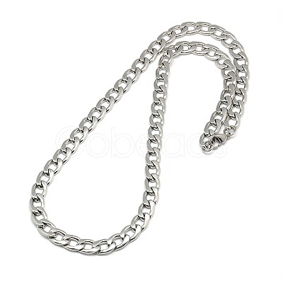 Tarnish Resistant Fashionable 304 Stainless Steel Curb Chain/Twisted Chain Necklaces STAS-A028-N126P-1