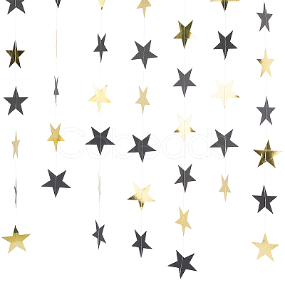 10Pcs Paper Star Congratuation Banners AJEW-CN0005-40A-1