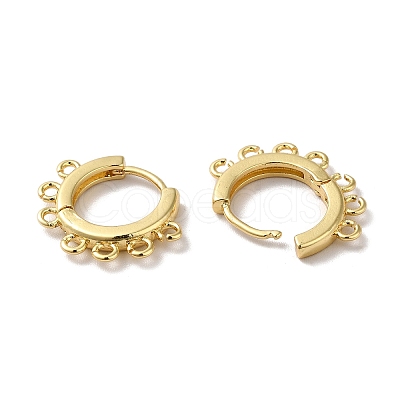 Rack Plating Brass Hoop Earring Findings KK-F853-32G-1