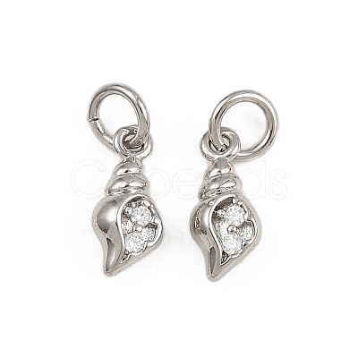 Brass Micro Pave Cubic Zirconia Pendants KK-A269-02B-P-1