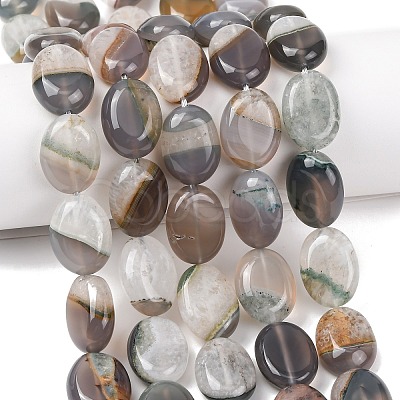 Natural Agate Beads Strands G-L654-B01-01-1