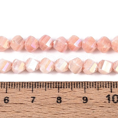 Anti-Tarnish Electroplate Glass Beads Strands GLAA-T025-6mm-14G-1