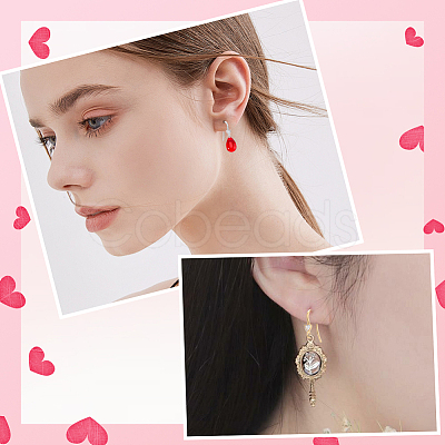 20Pcs 2 Styles 304 Stainless Steel Rhinestone Earring Hooks STAS-BBC0007-16B-1