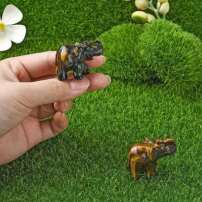 Natural Tiger Eye Home Decorations DJEW-YW0001-04A-1