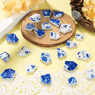 Porcelain Cabochons PORC-TA0001-74-1