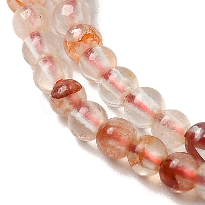 Natural Red Hematoid Quartz/Ferruginous Quartz Beads Strands G-B090-A10-02-1