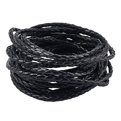 5M Braided Round PU Leather Jewelry Cord OCOR-GF0004-96A-01-1