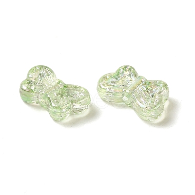 UV Plating Transparent Acrylic Beads OACR-G036-14B-1