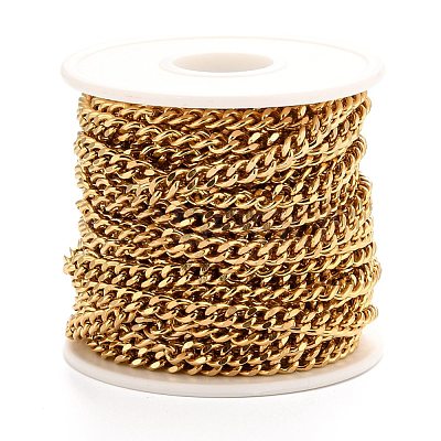 PVD Vacuum Plating 304 Stainless Steel Cuban Link Chains CHS-K016-03C-G-1