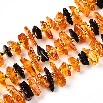 Natural Amber Beads Strands G-T138-237-1