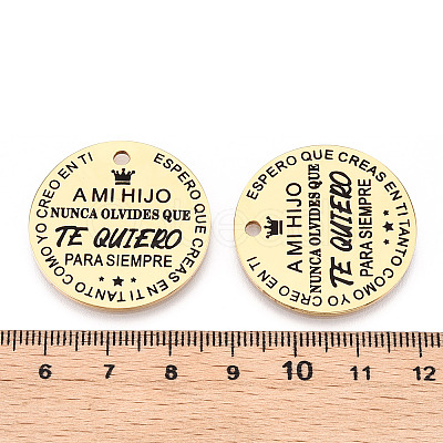 201 Stainless Steel Pendants STAS-T064-37G-22-1