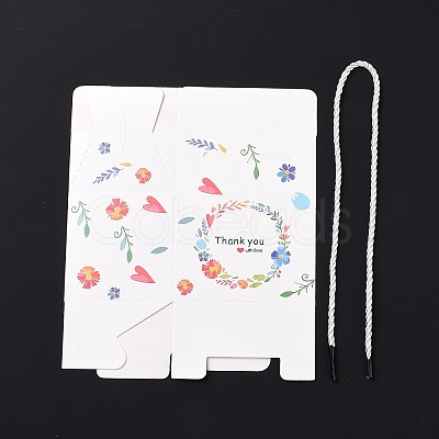 Rectangle Paper Gift Boxes with Handle Rope CON-B010-04D-1