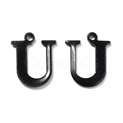 304 Stainless Steel Alphabet Charms STAS-H122-U-EB-1