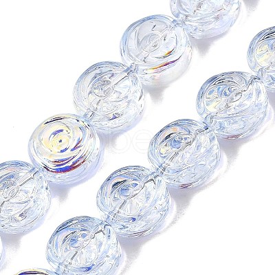 Electroplate Baking Paint Transparent Glass Beads Strands GL-CBA2ED2-05J-1