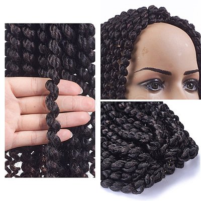 Spring Twist Ombre Colors Crochet Braids Hair OHAR-G005-25-1