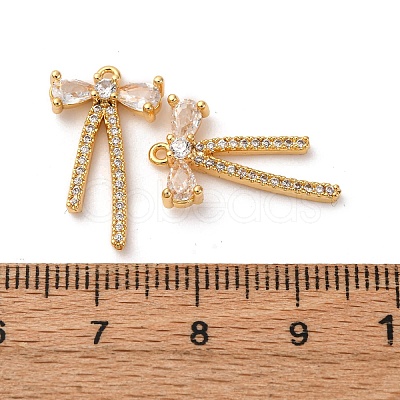 Brass Micro Pave Cubic Zirconia Pendants KK-F898-01G-1
