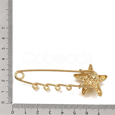 Starfish 304 Stainless Steel Safety Pins Brooch Findings SA-CBAB767-06C-G-1