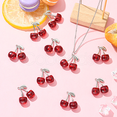 12Pcs Transparent Resin Pendants FIND-SC0019-48-1