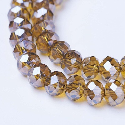 Electroplate Glass Beads Strands EGLA-A034-T8mm-A12-1
