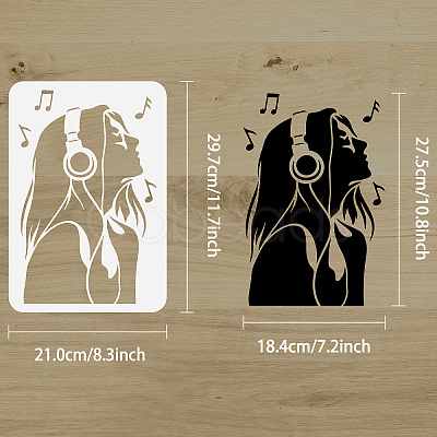 Plastic Drawing Painting Stencils Templates DIY-WH0396-383-1