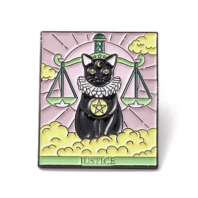 Justice Word Enamel Pin JEWB-H007-17EB-1