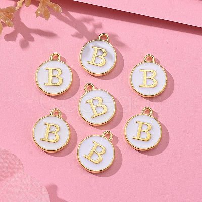 Golden Plated Alloy Charms LS-ENAM-S118-01B-1