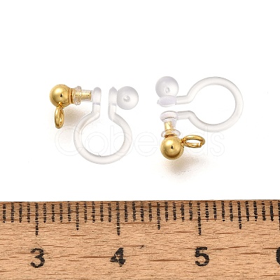 201 Stainless Steel Clip-on Earring Settings STAS-F311-14G-1