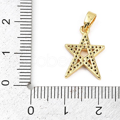 Brass Micro Pave Cubic Zirconia Pendants KK-L231-17G-1