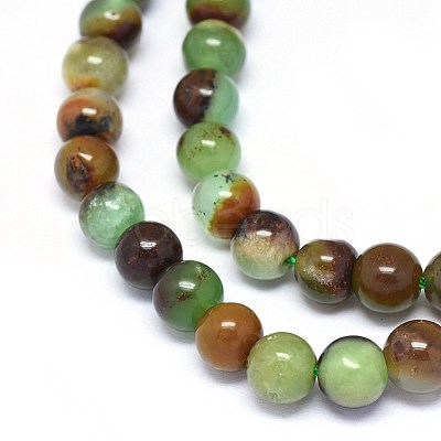 Natural Chrysoprase Beads Strands G-F602-13-6mm-1