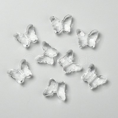 Transparent Acrylic Beads X-PL405Y-6-1