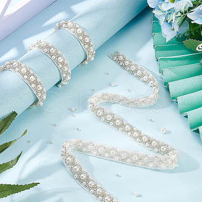 3.05M Imitation Polyeste with ABS Plastic Beaded Trimming OCOR-BC0001-88-1