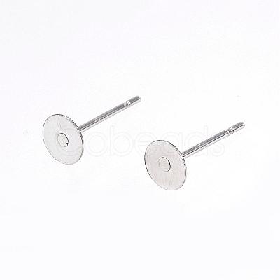 Tarnish Resistant 304 Stainless Steel Stud Earring Findings STAS-D448-088P-5mm-1