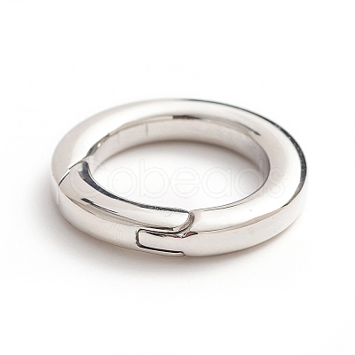 Non-Tarnish 304 Stainless Steel Spring Gate Rings X-STAS-I133-14C-1