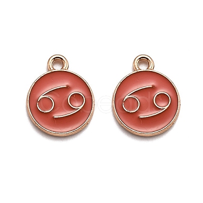 Alloy Enamel Pendants ENAM-S124-01B-12D-1