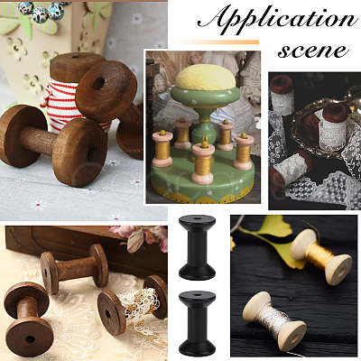 Beech Wooden Empty Spools for Wire WOOD-WH0051-05B-1